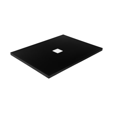 PMD Besco Nox Black Ultraslim Brodzik prostokątny 100x80x3,5 cm, czarny z białą kratką BMN100-80-CB