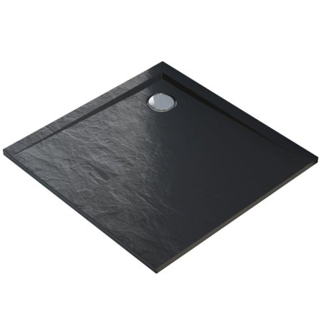 Polimat Perrito Brodzik kwadratowy 80x80 cm czarny kamień 00549