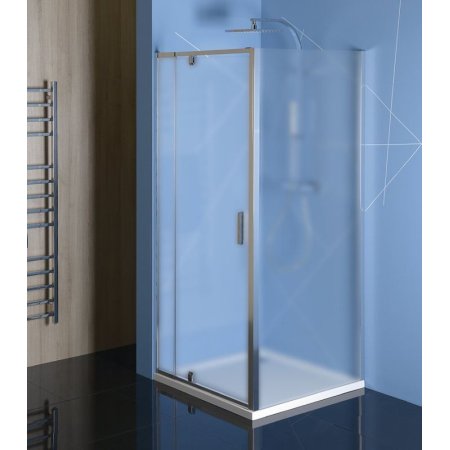 Polysan Easy Line Kabina prysznicowa prostokątna 90x80x190 cm drzwi uchylne profile chrom szkło brick EL1638EL3238