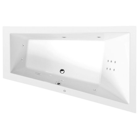 Polysan Triangl Hydro Wanna narożna z hydromasażem 180x120 cm prawa biała 20611H