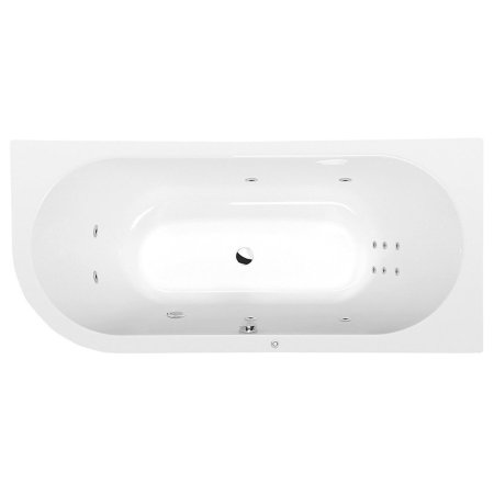 Polysan Viva Hydro Wanna narożna z hydromasażem 185x80 cm prawa biała 72129H