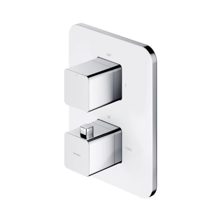 Omnires Parma Bateria wannowo-prysznicowa termostatyczna podtynkowa chrom/biały PM7436CRB
