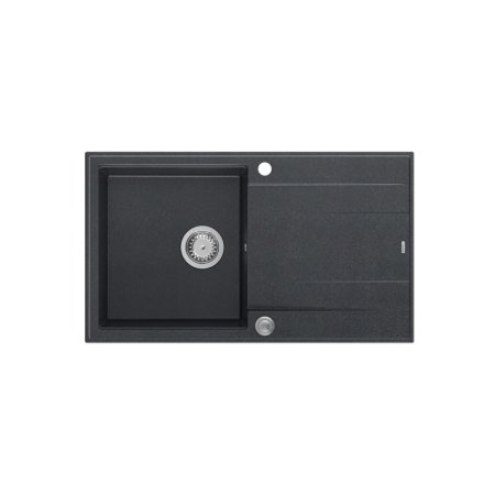 Quadron Evan 111 Zlewozmywak granitowy jednokomorowy 86x50 cm czarny/stalowy HCQE8650U8_BS_P2O
