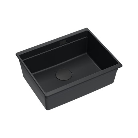 Quadron Logan 100 Zlewozmywak granitowy jednokomorowy 56x45 cm czarny mat HQJ6045U7_BLM_U