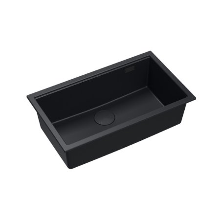 Quadron Logan 110 Zlewozmywak granitowy jednokomorowy 76x44 cm czarny mat HQD7644U7_BLM_I