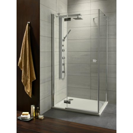 Radaway Almatea KDJ Drzwi prysznicowe 100x195 cm prawe, profile chrom szkło przezroczyste EasyClean 31554-01-01R1