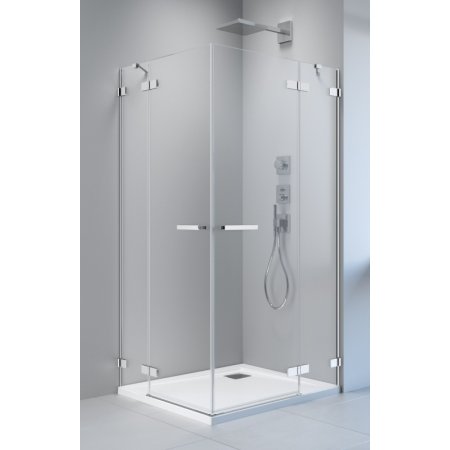 Radaway Arta KDD II Drzwi prysznicowe wahadłowe 80x200 cm ze ścianką stałą prawe 386420-03-01R+386170-03-01R