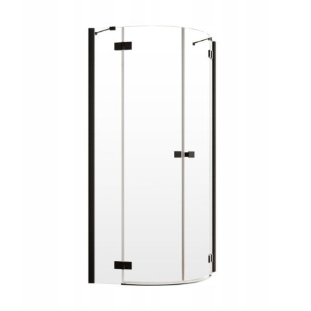 Radaway Essenza New Black PDD Drzwi prysznicowe uchylne 90x200 cm lewe profile czarne szkło przezroczyste 385001-54-01L