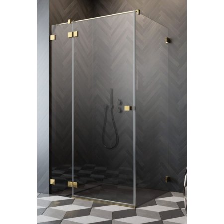 Radaway Essenza Pro Gold KDJ Drzwi uchylne 90x200 cm prawe profile złote szkło przezroczyste 10097090-09-01R