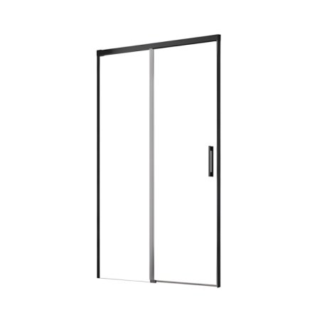 Radaway Idea Black DWJ Drzwi prysznicowe przesuwne wnękowe 110x200,5 cm lewe profile czarne szkło przezroczyste 387015-54-01L