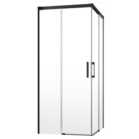 Radaway Idea Black KDD Drzwi prysznicowe przesuwne 110x200,5 cm lewe profile czarne szkło przezroczyste 387063-54-01L