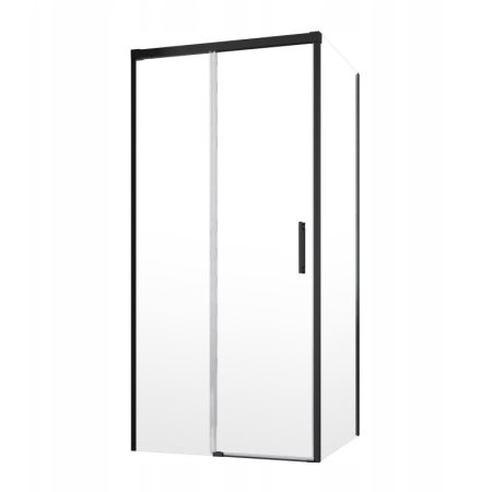Radaway Idea Black KDJ Drzwi prysznicowe przesuwne 140x200,5 cm lewe profile czarne szkło przezroczyste 387044-54-01L