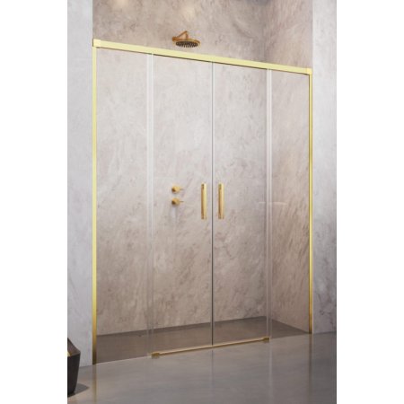 Radaway Idea Gold DWD Drzwi prysznicowe przesuwne 140x200,5 cm profile złote szkło przejrzyste 387124-09-01