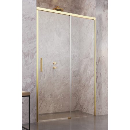 Radaway Idea Gold DWJ Drzwi prysznicowe przesuwne 100x200,5 cm lewe profile złote szkło przejrzyste 387014-09-01L