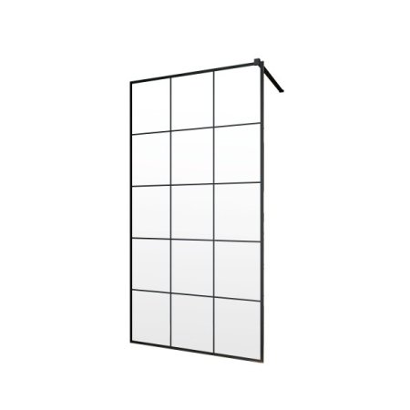 Radaway Modo New Black II Ścianka prysznicowa Walk-In 110x200 cm profile czarne szkło Factory 389114-54-55