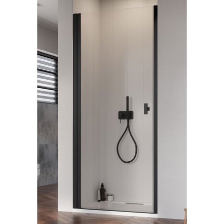 Radaway Nes Black DWJ I Drzwi prysznicowe wnękowe 100x200 cm lewe, profile czarne, szkło przezroczyste z powłoką EasyClean 10026100-54-01L