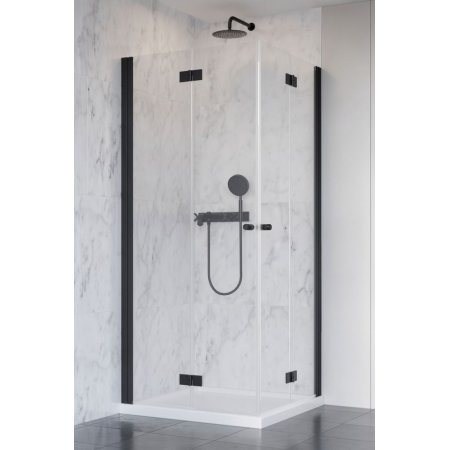 Radaway Nes Black KDD-B Drzwi do kabiny prysznicowej 100x200 cm prawe, profile czarne, szkło przezroczyste z powłoką EasyClean 10024100-54-01R