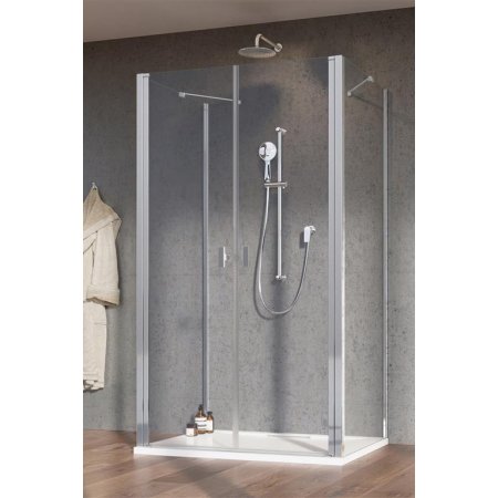 Radaway Nes DWD+2S Kabina prysznicowa prostokątna 90x80x200 cm profile chrom szkło przezroczyste EasyClean 10035090-01-01+10040080-01-01
