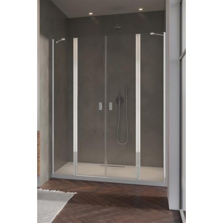 Radaway Nes DWD II Drzwi prysznicowe wnękowe 140x200 cm, profile chrom szkło przezroczyste EasyClean 10037073-01-01+10041067-01-01