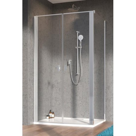Radaway Nes DWD+S Kabina prysznicowa prostokątna 80x90x200 cm profile chrom szkło przezroczyste EasyClean 10034080-01-01+10040090-01-01