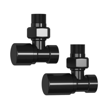 Radox Valves RX-1R Zawór kątowy black mat 9005M VT-RX-1.9005M.ZESTAW