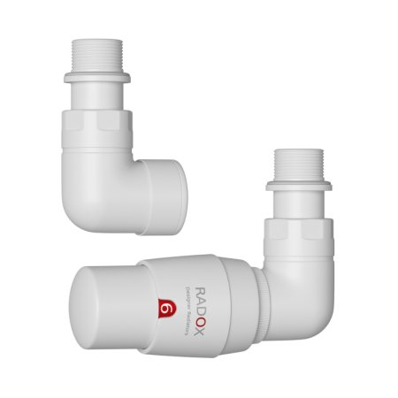 Radox Valves RX-2T Zawór termostatyczny prawy traffic white mat 9016M VT-RX-2T.9016M.OS.P