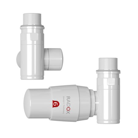 Radox Valves RX-10T Zawór termostatyczny prawy traffic white 9016 VT-RX-10T.001.P