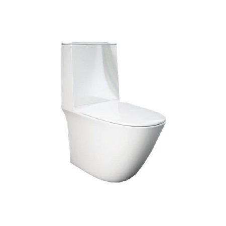 RAK Ceramics Sensation Zestaw Toaleta WC stojąca 62x38 cm kompaktowa bez kołnierza + zbiornik do kompaktu biały lśniący SENWC1146AWHA+SENWT1800AWHA