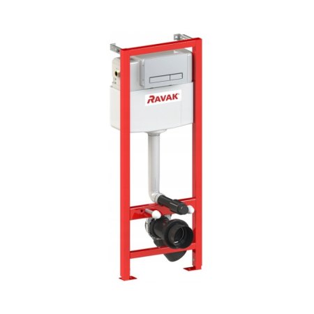 Ravak Basic Zestaw Stelaż WC + przycisk WC chrom GPX2240080