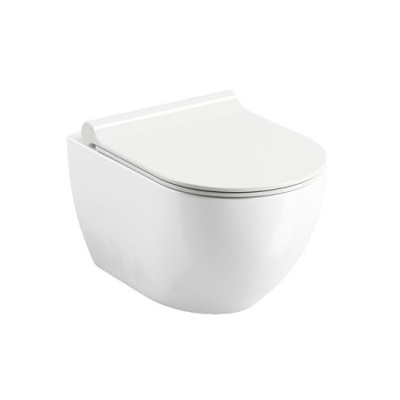 Ravak Uni Chrome Toaleta WC podwieszana 51x35,3 cm Rimoff bez kołnierza, biała X01535