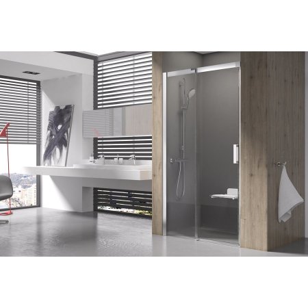 Ravak Matrix MSD2 Drzwi prysznicowe 100x195 cm lewe, profile aluminium szkło przezroczyste 0WLA0C00Z1