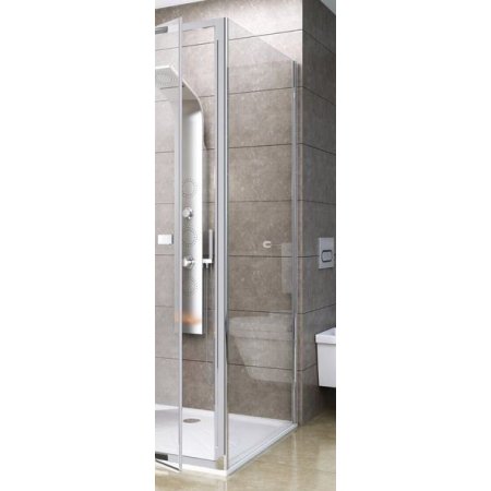 Ravak Pivot PPS-100 Ścianka prysznicowa stała 100x190 cm z powłoką AntiCalc, profile aluminium szkło przezroczyste 90GA0C00Z1