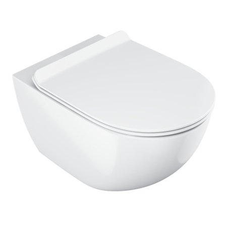 Ravak Vita Zestaw Toaleta WC bez kołnierza + deska wolnoopadająca biały X01860+X01861