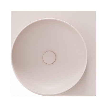 Ravak Yard 450 C Umywalka wisząca narożna 45x45 cm bez otworu na baterię Alabaster Pink XJX0G045000