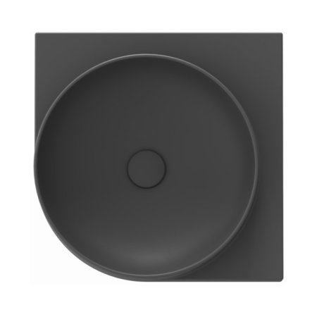 Ravak Yard 450 C Umywalka wisząca narożna 45x45 cm bez otworu na baterię antracyt XJX03045000
