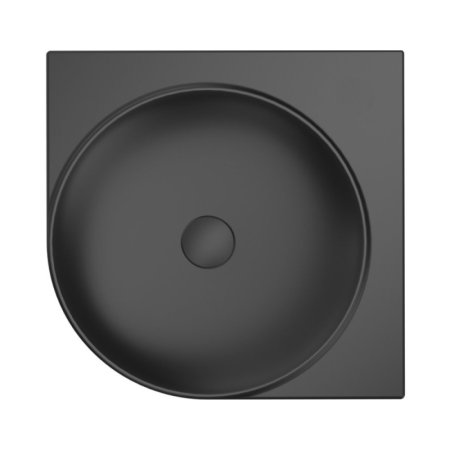 Ravak Yard 450 C Umywalka wisząca narożna 45x45 cm bez otworu na baterię czarny mat XJX0D045000