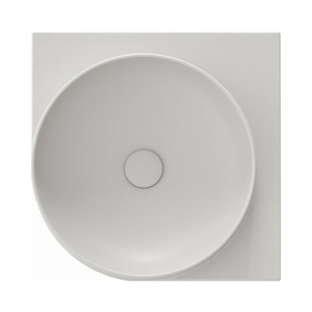 Ravak Yard 450 C Umywalka wisząca narożna 45x45 cm bez otworu na baterię Smoke Grey XJX0O045000