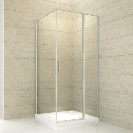 Rea Atrium Square Kabina prysznicowa 90x90 cm, wersja prawa, profile chrom, szkło transparent REA-K8001
