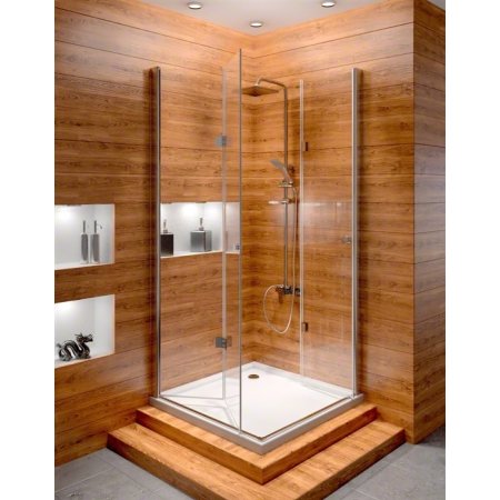 Rea Fold Kabina prysznicowa bez brodzika 100x100 cm, profile chrom, szkło transparent REA-K0963