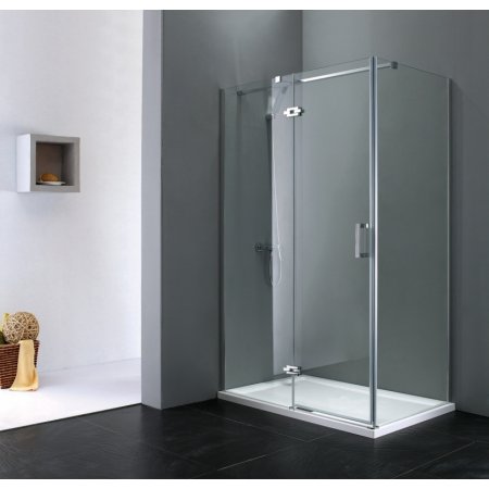 Rea Morgan Kabina prysznicowa bez brodzika 90x120 cm, profile chrom, szkło transparent REA-K7403