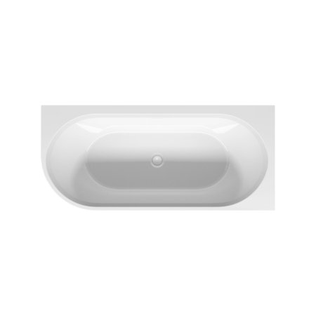 Riho Desire Corner LED Wanna narożna 184x84 cm z napełnianiem przez przelew z oświetleniem LED lewa + obudowa + nóżki chrom/biały mat B088008105