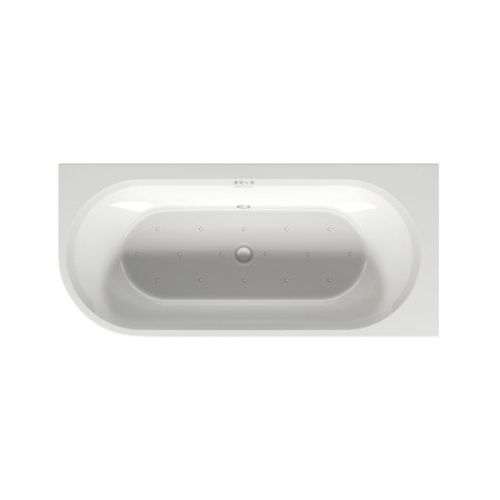 Riho Desire Corner LED Wanna narożna z hydromasażem 184x84 cm z oświetleniem LED lewa + obudowa + nóżki biały mat B088004105