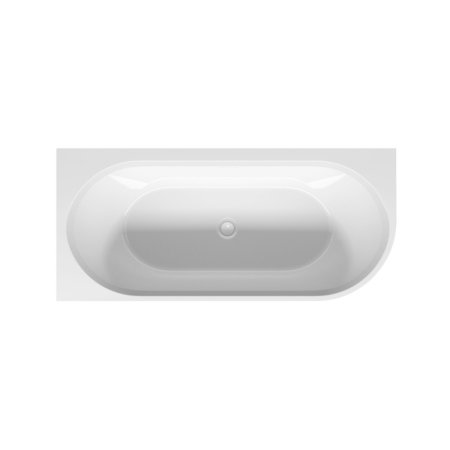 Riho Desire Corner LED Wanna narożna 184x84 cm z napełnianiem przez przelew z oświetleniem LED prawa + obudowa + nóżki chrom/biały B087008005