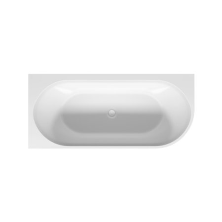 Riho Desire Corner LED Wanna narożna 184x84 cm z napełnianiem przez przelew z oświetleniem LED prawa + obudowa + nóżki chrom/biały mat B087008105