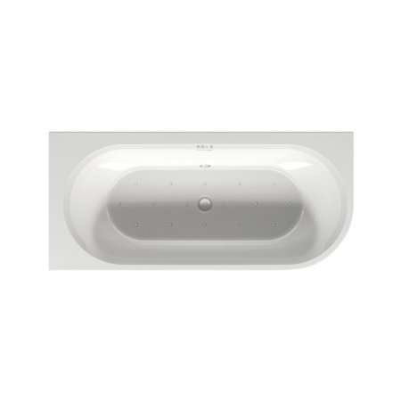 Riho Desire Corner LED Wanna narożna z hydromasażem 184x84 cm z oświetleniem LED prawa + obudowa + nóżki biała B087004005