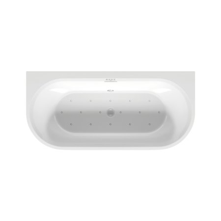 Riho Desire Wanna wolnostojąca z hydromasażem 180x84 cm przyścienna z oświetleniem LED + obudowa + nóżki biały mat B089004105