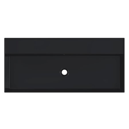 Riho Livit Glaze Top Umywalka wisząca lub meblowa 101x46 cm bez otworu na baterię czarny mat F70012/W006005304