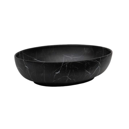 Riho Livit Marmic Umywalka nablatowa 52x39,5 cm czarny mat W031004M01 