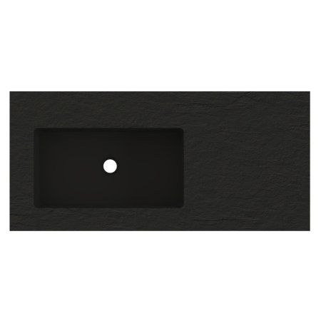 Riho Livit Stone Top Umywalka meblowa lub wisząca z półką 100,3x46 cm czarny mat F70065/W010004304