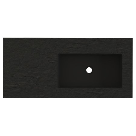 Riho Livit Stone Top Umywalka meblowa lub wisząca z półką 100,3x46 cm czarny mat F70066/W010005304